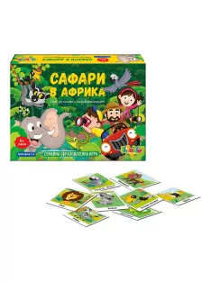   Детска образователна игра за памет Thinkle Stars "Сафари в Африка" - Код F1052