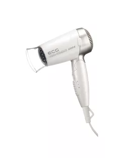   Сешоар ECG VV 1200 travel S, 1200W, Бял/Сив - Код G5159