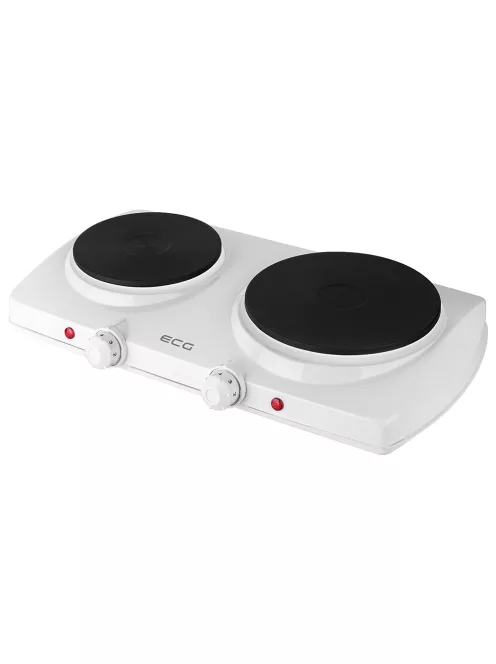Двоен електрически котлон ECG EV 2512 White, 2500W, Бял - Код G5518
