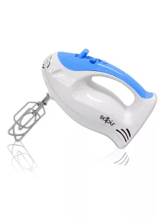   Миксер SAPIR SP 1110 X, 150W, 5 скорости + Турбо, Бъркалки за яйца и тесто, бял/син - Код G8419