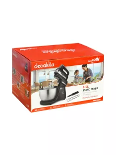   Ръчен миксер с купа DECAKILA, 300 W, 4.5 L, Черен - Код G8869