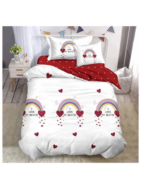 Komplet posteljnine z obojestranskim dizajnom in elastiko („ena oseba in pol“) znamke EmonaMall, iz 4 delov - Model S14564