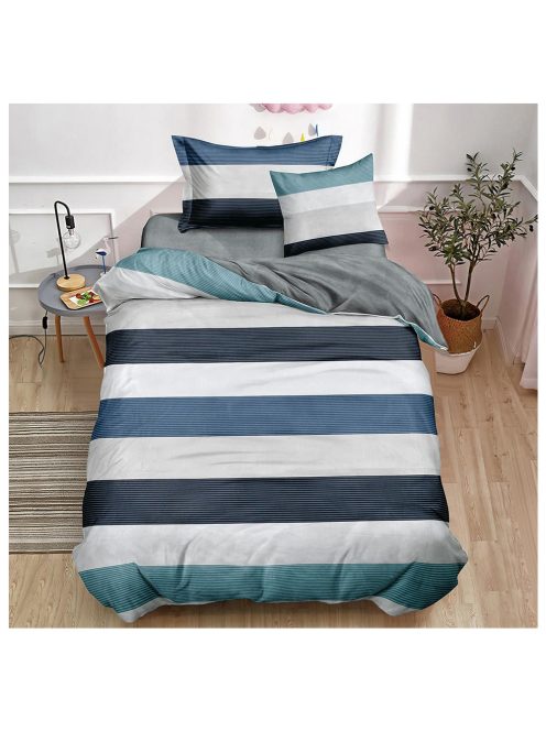 Komplet posteljnine z obojestranskim dizajnom in elastiko („ena oseba in pol“) znamke EmonaMall, iz 4 delov - Model S14567