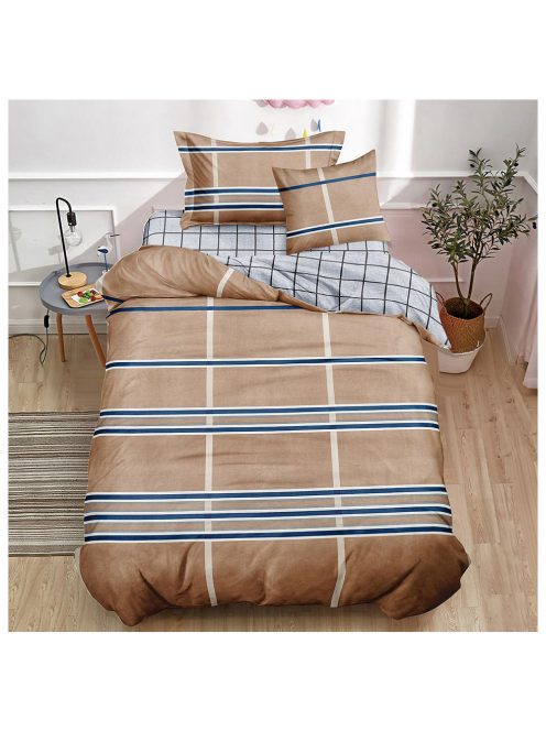 Komplet posteljnine z obojestranskim dizajnom in elastiko („ena oseba in pol“) znamke EmonaMall, iz 4 delov - Model S14575